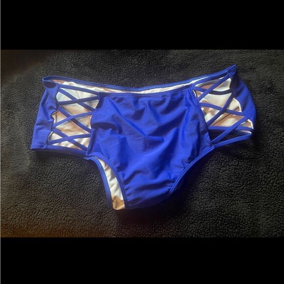 Royal blue bathing suit queen size - Picture 2 of 3